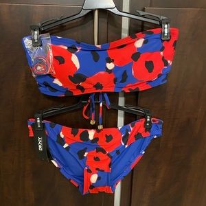 DKNY Floral Bikini Size Small NWT